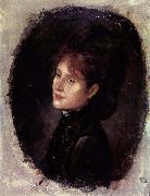 Nicolae Grigorescu Portrat der Frau Alexianu oil painting on canvas